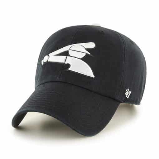 Chicago White Sox 47 Brand Black Cooperstown Clean Up Adjustable Hat