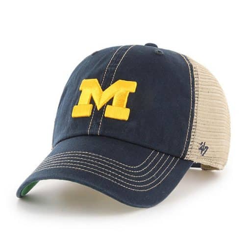 Michigan Wolverines 47 Brand Trawler Navy Clean Up Mesh Adjustable Hat