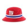 New York Giants 47 Brand Bright Red Striped Bucket Hat