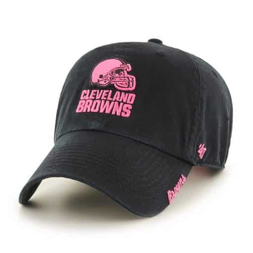 Cleveland Browns Women's 47 Brand Pink Black Clean Up Hat