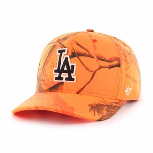 Los Angeles Dodgers 47 Brand Blaze Orange Realtree Frost Adjustable Hat