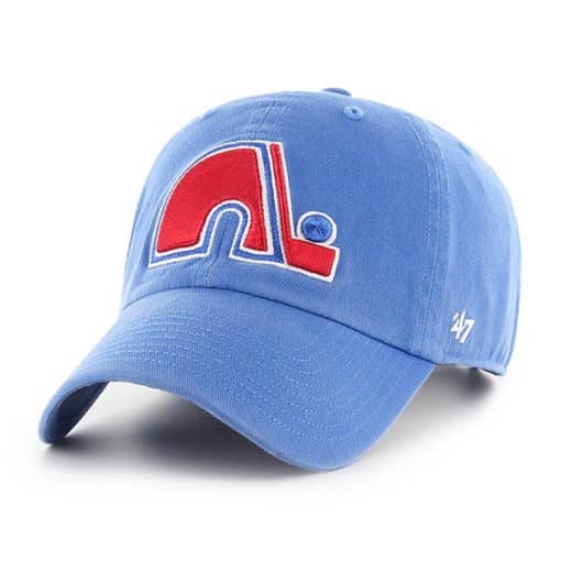 Quebec Nordiques 47 Brand Vintage Blue Raz Clean Up Adjustable Hat