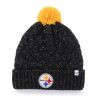 Pittsburgh Steelers 47 Brand Black Fiona Cuff Knit Hat
