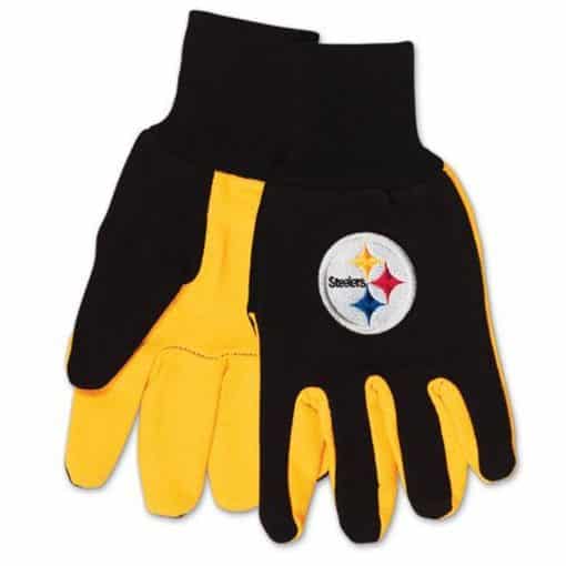 Pittsburgh Steelers Two Tone Gloves - Adult Size
