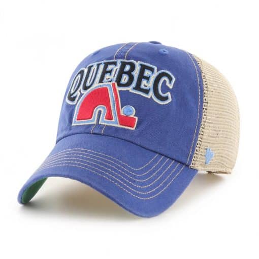 Quebec Nordiques 47 Brand Vintage Blue Tuscaloosa Clean Up Adjustable Hat