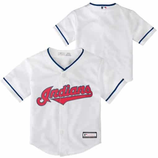 Cleveland Indians Baby White Home Jersey