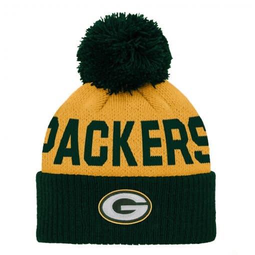 Green Bay Packers INFANT Baby Dark Green Yellow Cuff Knit Hat