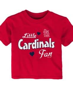 St. Louis Cardinals Baby Girls Sparkle Little Cardinals Fan Red T-Shirt Tee