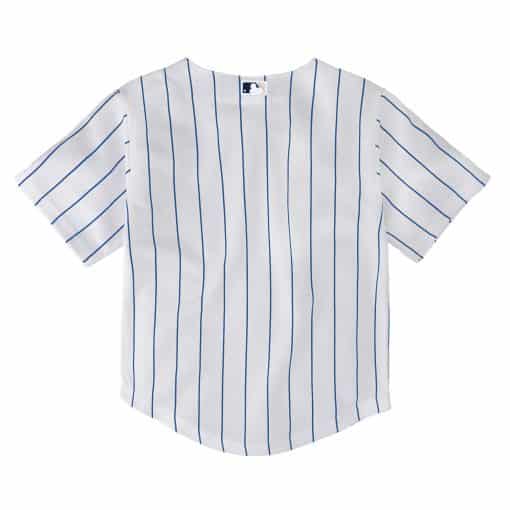 Milwaukee Brewers Baby Majestic White Classic Pinstriped Jersey - Image 2