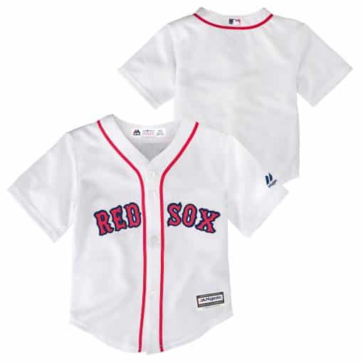 Boston Red Sox Baby Majestic White Home Jersey