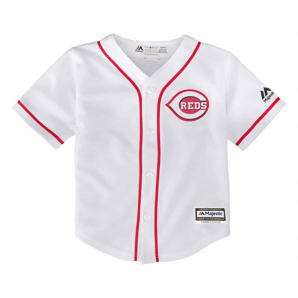 Cincinnati Reds Baby Majestic White Home Jersey Detroit Game Gear