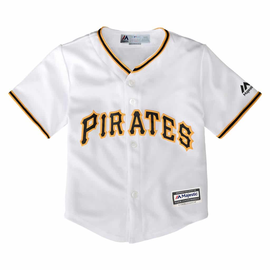 Pittsburgh Pirates Baby Majestic White Home Jersey - Image 3