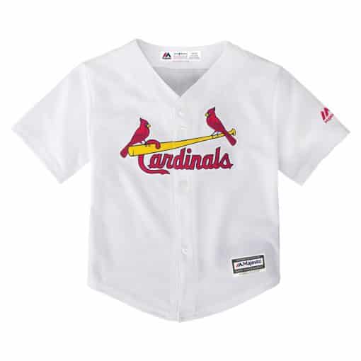 St. Louis Cardinals Baby Majestic White Home Jersey - Image 3