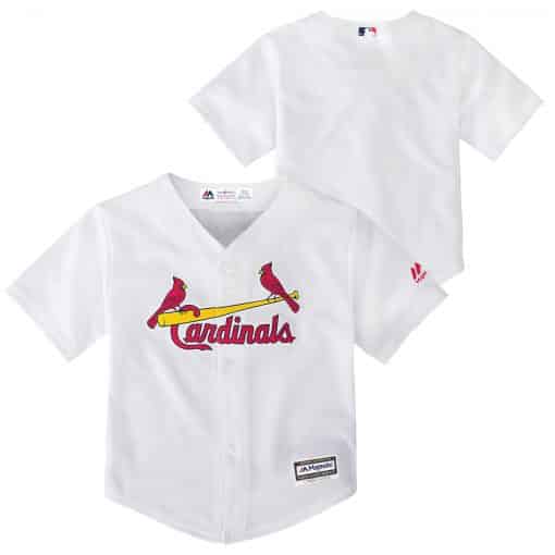 St. Louis Cardinals Baby Majestic White Home Jersey