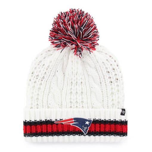 New England Patriots Women's 47 Brand White Sorority Cuff Knit Hat