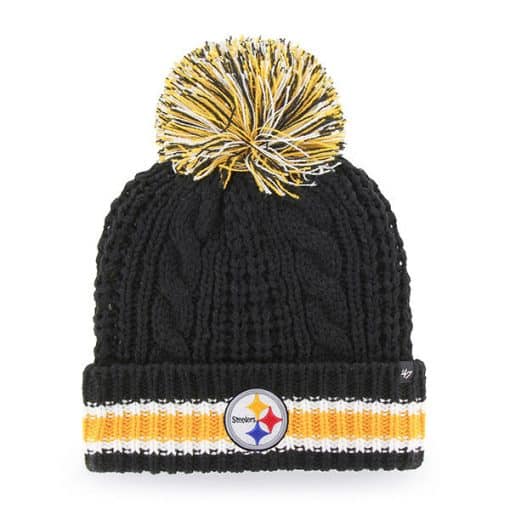 Pittsburgh Steelers Women’s 47 Brand Black Sorority Cuff Knit Hat
