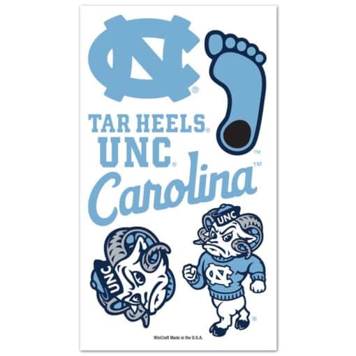 North Carolina Tar Heels Temporary Tattoos