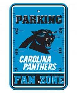 Carolina Panthers Fan Zone Parking Style Plastic Sign 12x18