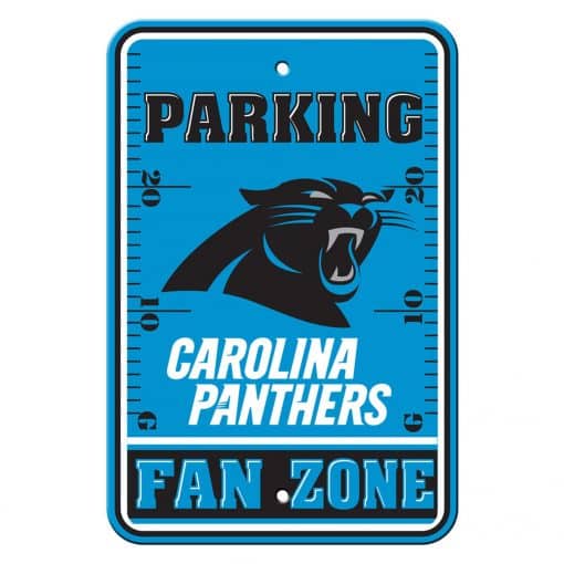 Carolina Panthers Fan Zone Parking Style Plastic Sign 12x18