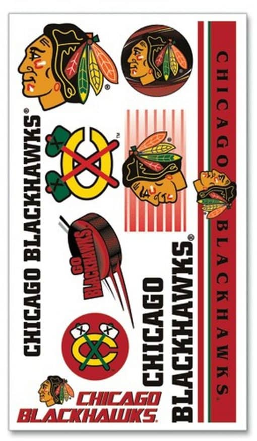 Chicago Blackhawks Temporary Tattoos