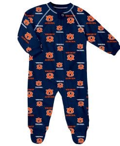 NCAA College Baby Raglan Zip Up Sleeper Coveralls