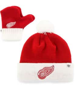 Detroit Red Wings Newborn & Infant Dream Team Hat, Pants & Bodysuit Set -  White/Red