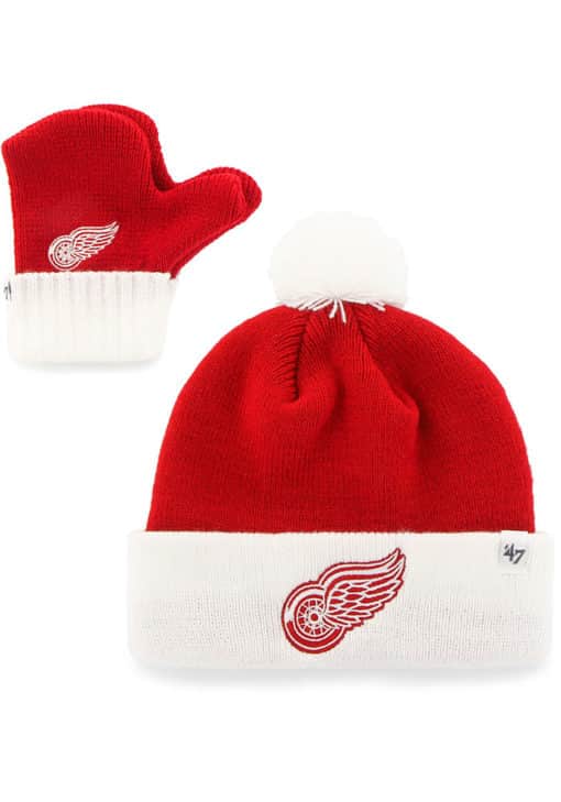 Detroit Red Wings TODDLER 47 Brand Red Bam Bam Set Cuff Knit Hat