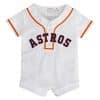 Houston Astros Baby White Button Up Jersey Romper Coverall