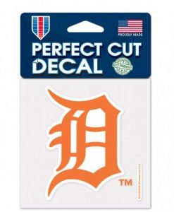 Detroit Tigers 4x4 Perfect Cut Color Orange Decal