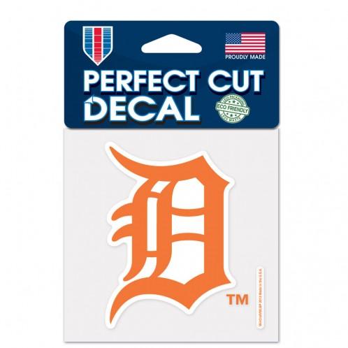 Detroit Tigers 4x4 Perfect Cut Color Orange Decal