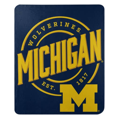 Michigan Wolverines 50" x 60" Blue And Gold Campaign Fleece Blanket