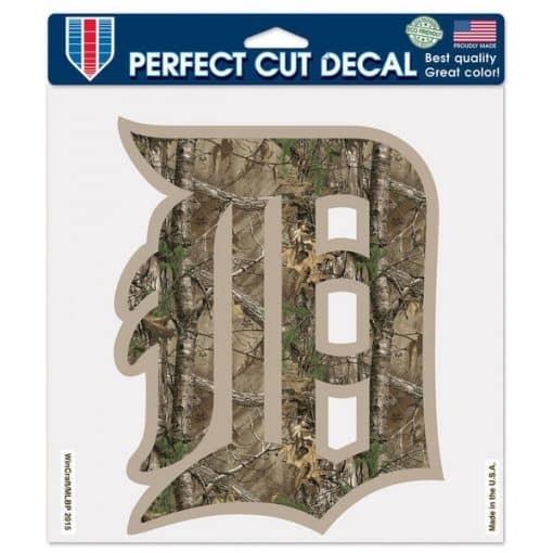 Detroit Tigers MLB 8″x8″ Perfect Cut Camo Decal