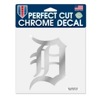 Detroit Tigers 6x6 Perfect Cut Decal - Chrome