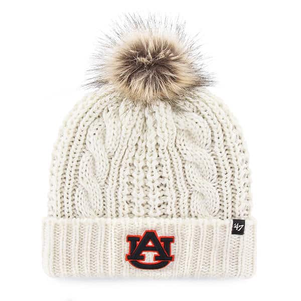 Auburn Tigers Women's 47 Brand White Cream Meeko Cuff Knit Hat ...