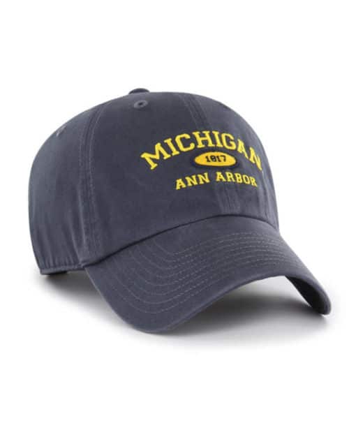 Michigan Wolverines 47 Brand Vintage Navy Ann Arbor Clean Up Adjustable Hat - Image 3