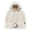 Cleveland Browns Women's 47 Brand White Cream Meeko Cuff Knit Hat