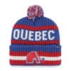 Quebec Nordiques 47 Brand Vintage Blue Bering Cuff Knit Hat