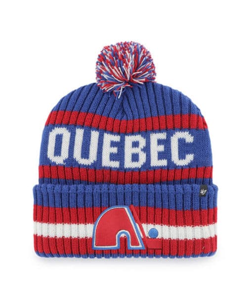 Quebec Nordiques 47 Brand Vintage Blue Bering Cuff Knit Hat