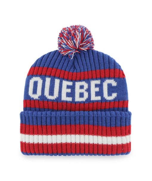 Quebec Nordiques 47 Brand Vintage Blue Bering Cuff Knit Hat - Image 2