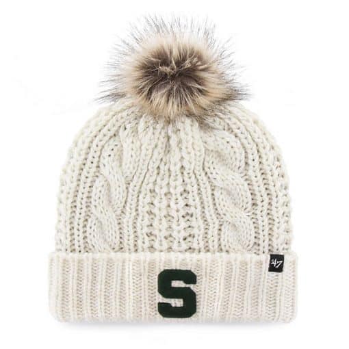 Michigan State Spartans Women's 47 Brand White Cream Meeko Cuff Knit Hat