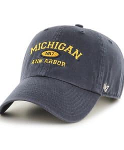 Michigan Wolverines 47 Brand Vintage Navy Ann Arbor Clean Up Adjustable Hat