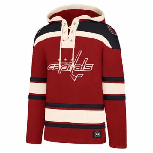 Washington Capitals Men's 47 Brand Red Vintage Pullover Jersey Hoodie