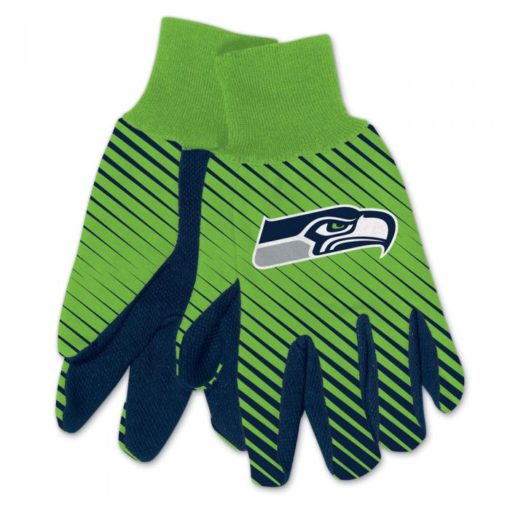 Seattle Seahawks Two Tone Adult Size Gloves - Navy/Green