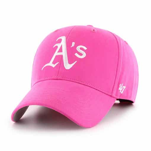 Oakland Athletics YOUTH 47 Brand Pink MVP Adjustable Hat