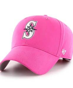 Seattle Mariners YOUTH 47 Brand Pink MVP Adjustable Hat