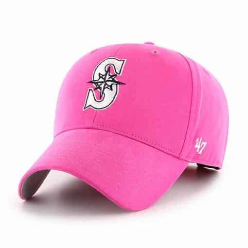 Seattle Mariners YOUTH 47 Brand Pink MVP Adjustable Hat