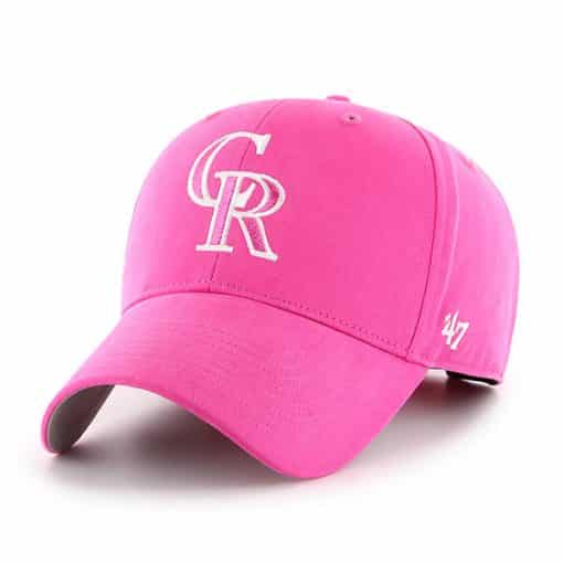 Colorado Rockies YOUTH 47 Brand Pink MVP Adjustable Hat