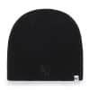 New York Yankees All Black 47 Brand Raised Beanie Hat