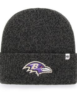 Baltimore Ravens 47 Brand Black Brain Freeze Cuff Knit Hat
