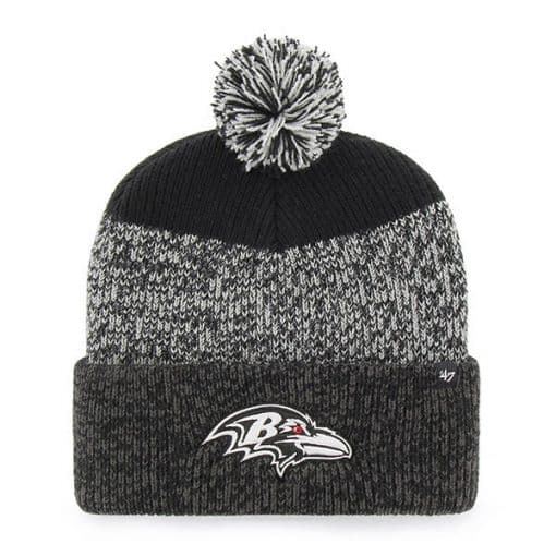 Baltimore Ravens 47 Brand Black Static Cuff Knit Hat